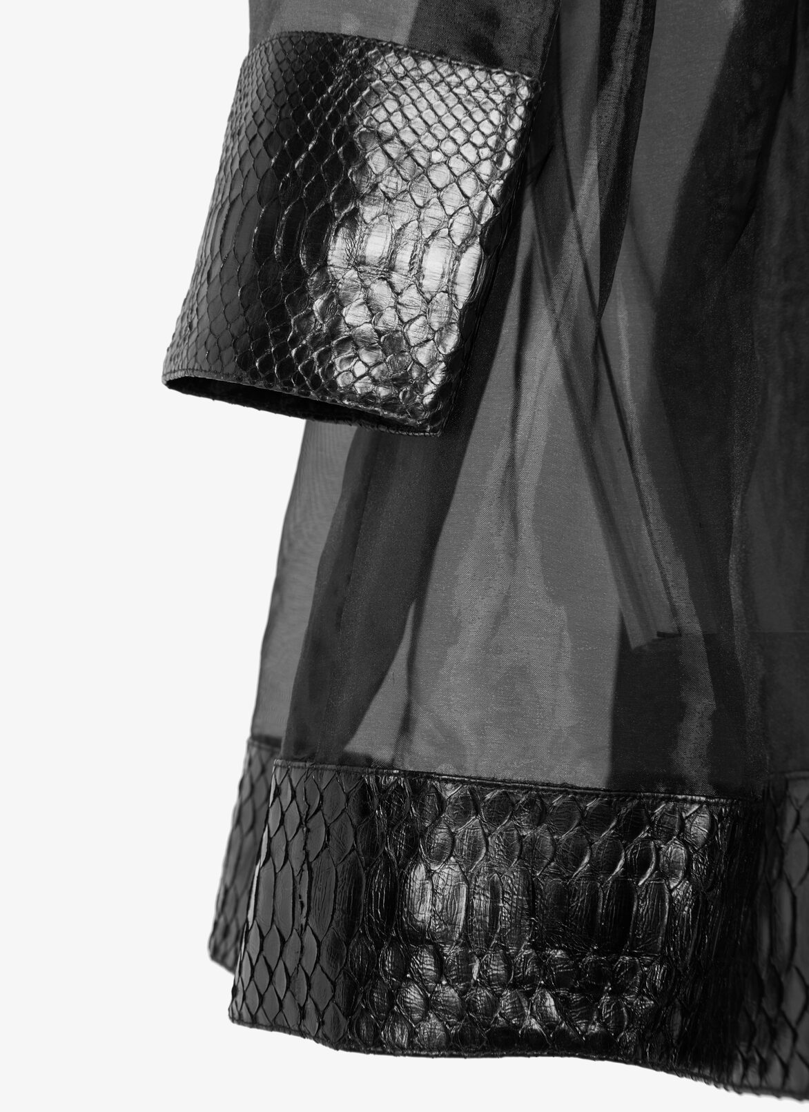 Alaïa Edition 1990 Organza And Python Wrap-Effect Dress
 ALAÏA  ALAÏA EDITION 1990 ORGANZA AND PYTHON WRAP-EFFECT DRESS
